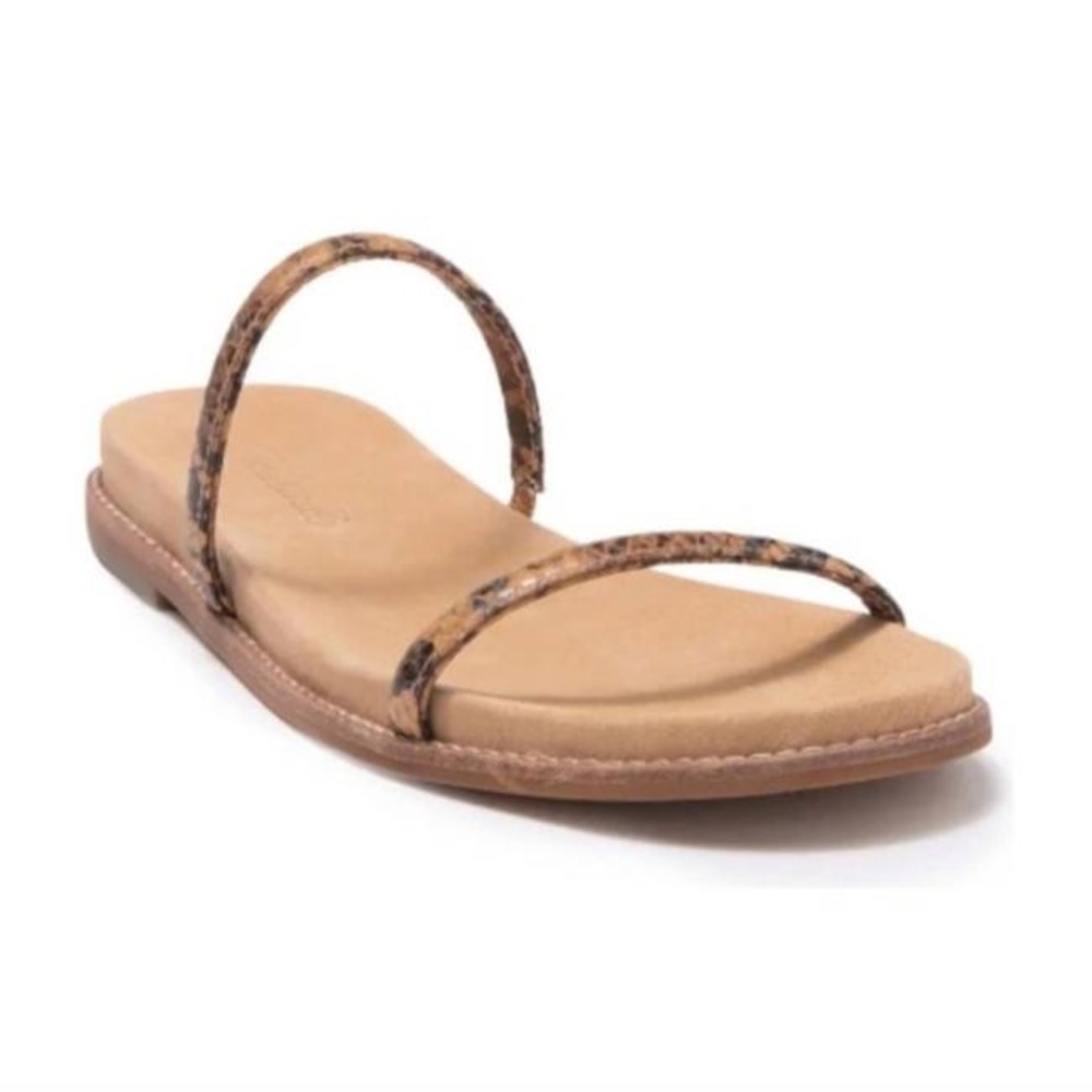 NWOT Madewell Tan Paris Slip On Leather Sandals